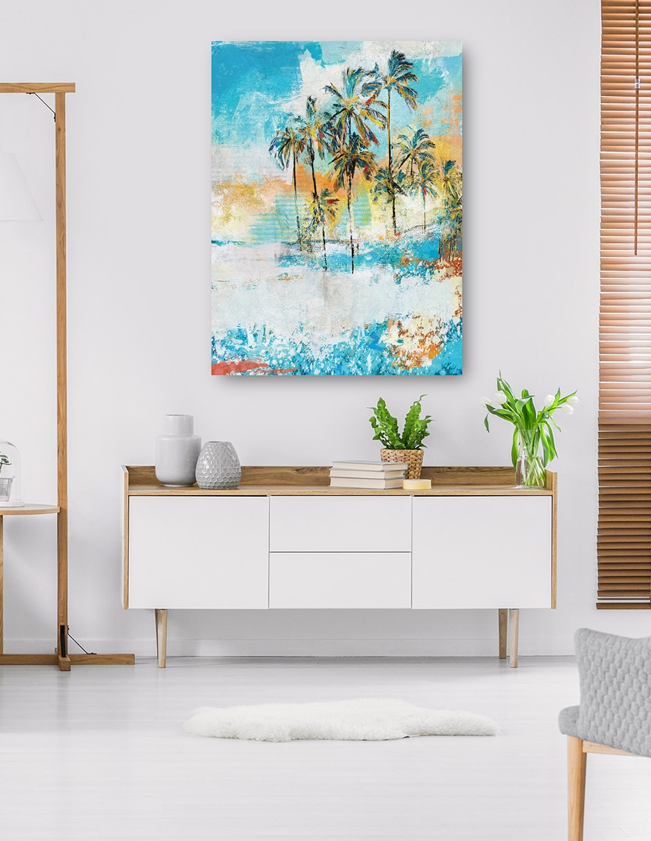 Cuadro decorativo Ambiente Tropical Impresión En Lienzo técnica mixta Costero 6