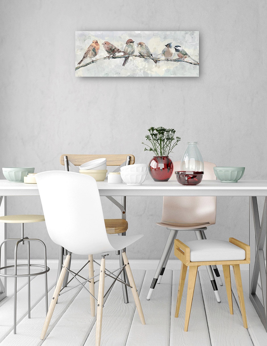 Cuadro decorativo Alineación De Primavera Impresión En Lienzo técnica mixta Aves Silvestres 4