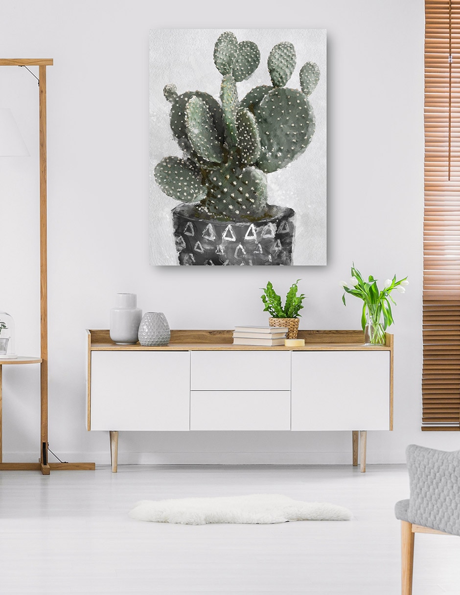 Cuadro decorativo Ambiente Tribal I Impresión En Lienzo técnica mixta Macetas 6