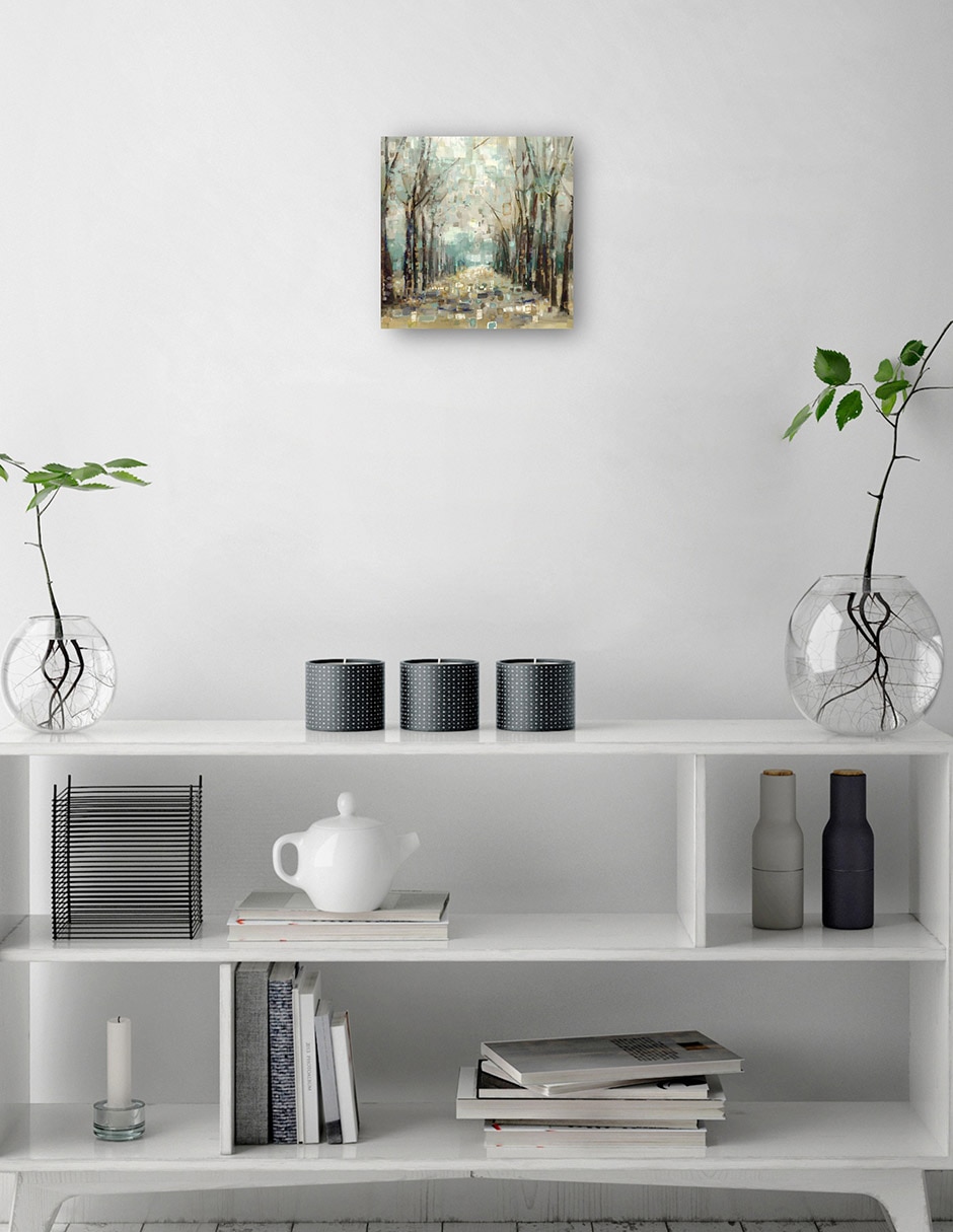 Cuadro decorativo A Través De Los Árboles Impresión En Lienzo técnica mixta Caminos 2