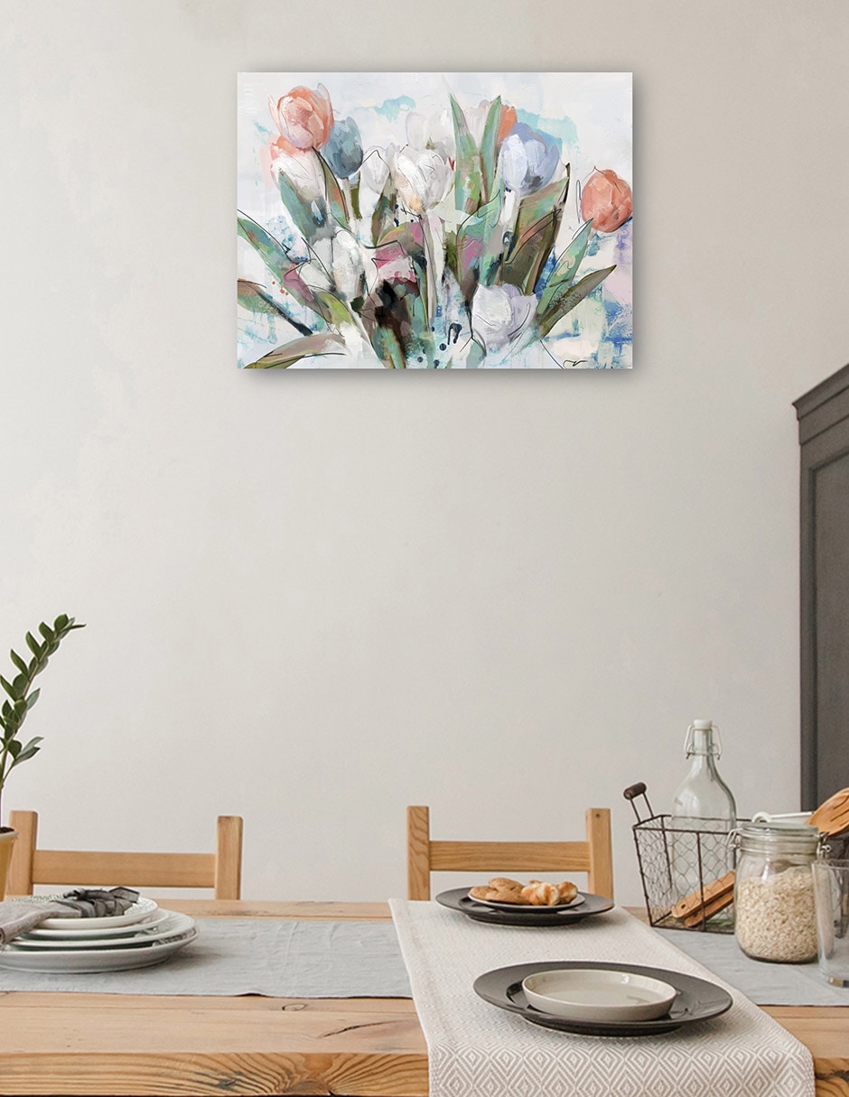 Cuadro decorativo Adoria I Impresión En Lienzo técnica mixta Arreglo Floral 4
