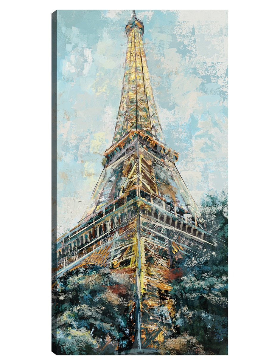 Cuadro decorativo Abstracción Eiffel Impresión En Lienzo técnica mixta Inspiración