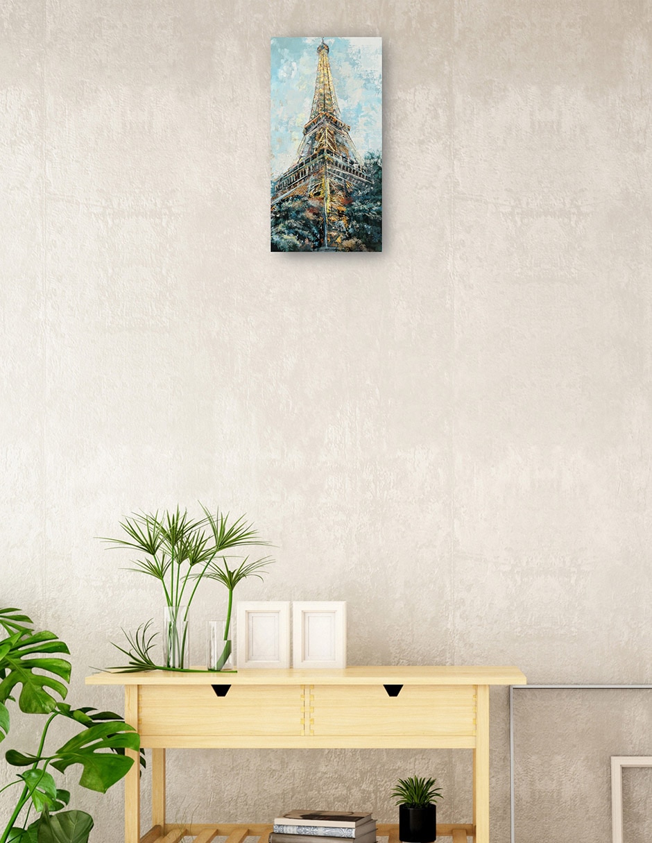 Cuadro decorativo Abstracción Eiffel Impresión En Lienzo técnica mixta Inspiración 2