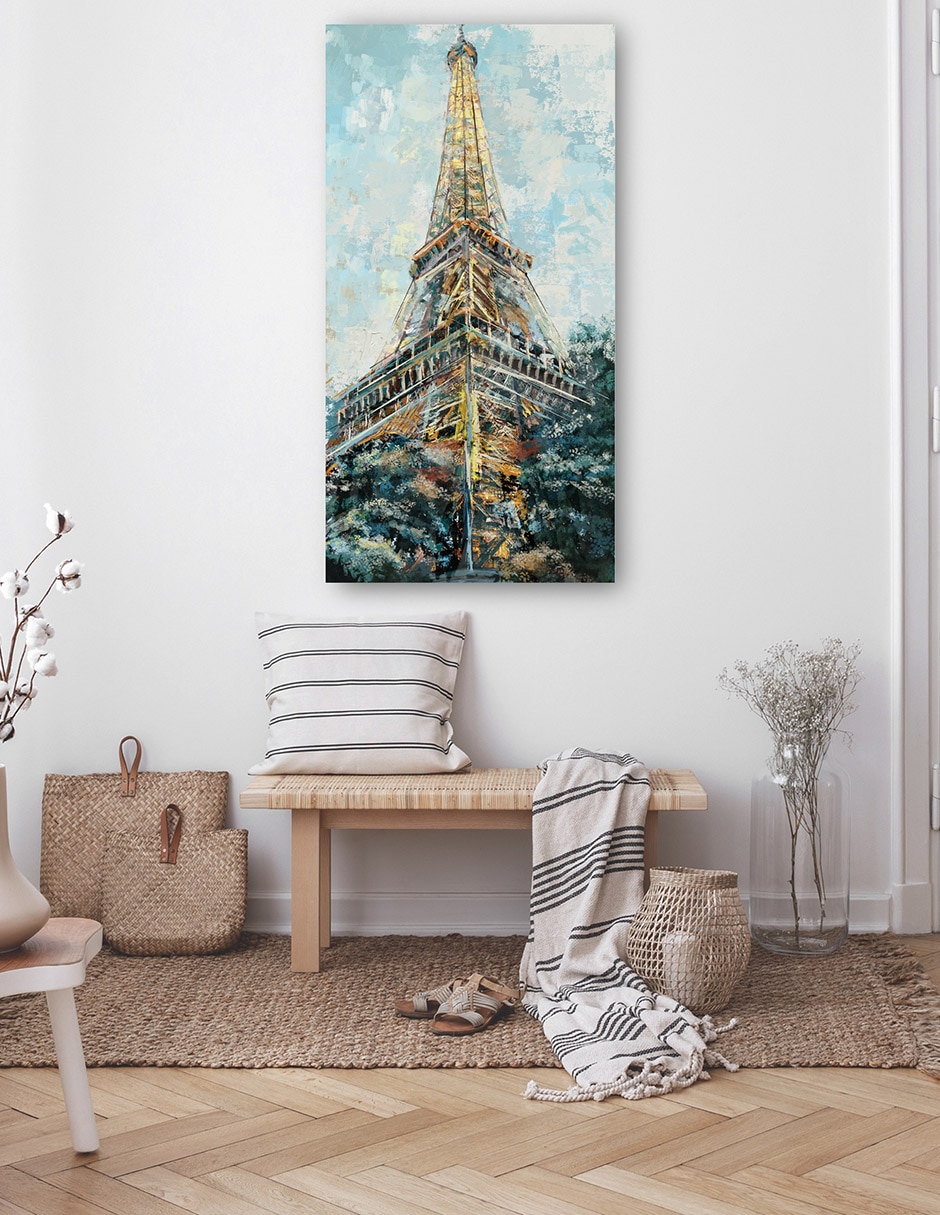 Cuadro decorativo Abstracción Eiffel Impresión En Lienzo técnica mixta Inspiración 5