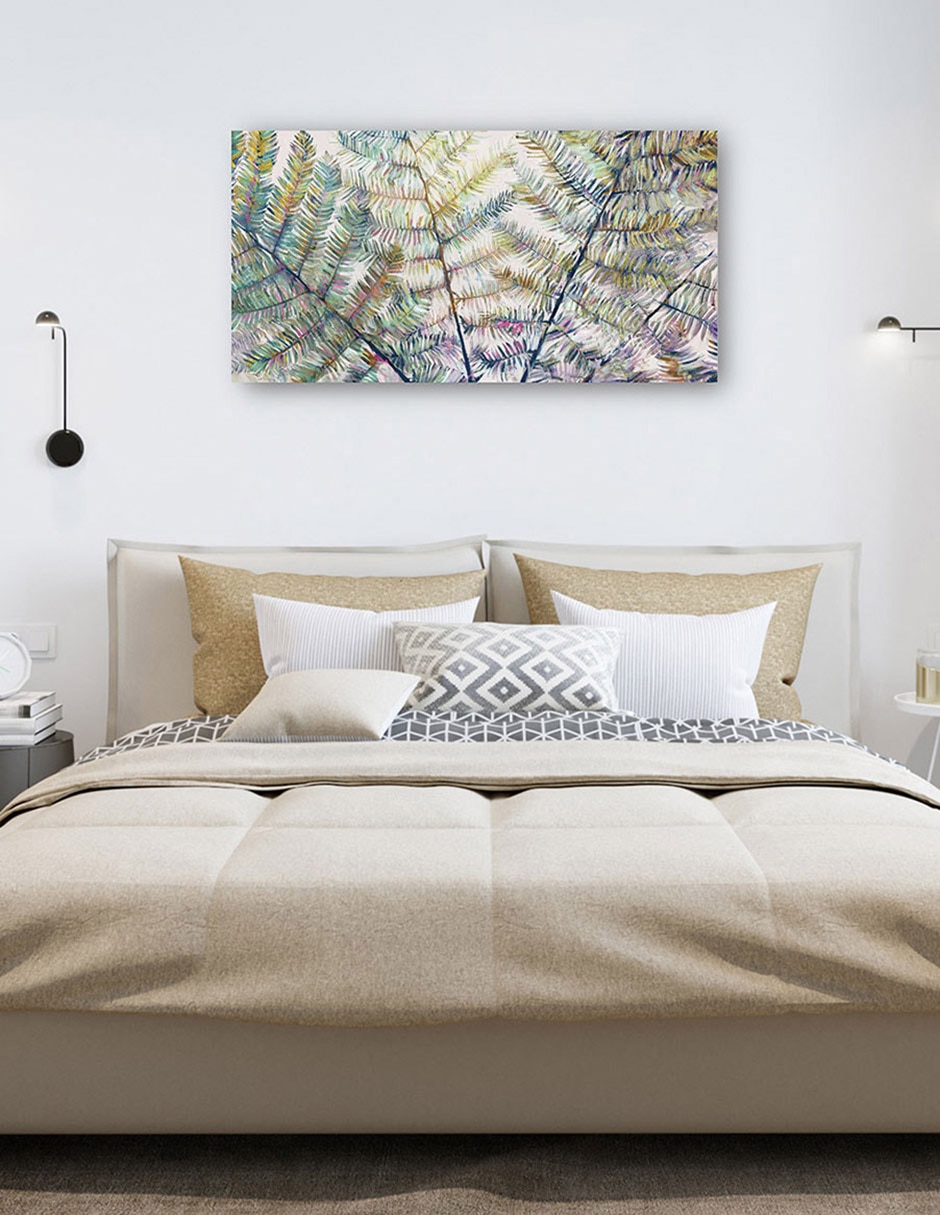 Cuadro decorativo Abanico Tropical Impresión En Lienzo técnica mixta Palmas 6