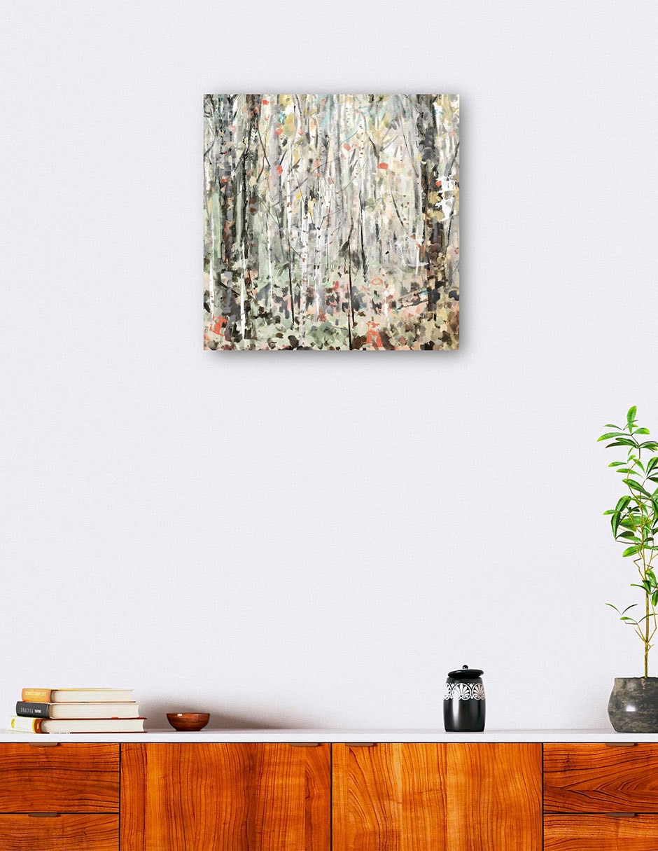 Cuadro decorativo Abedules Encantados Impresión En Lienzo técnica mixta Bosques 6