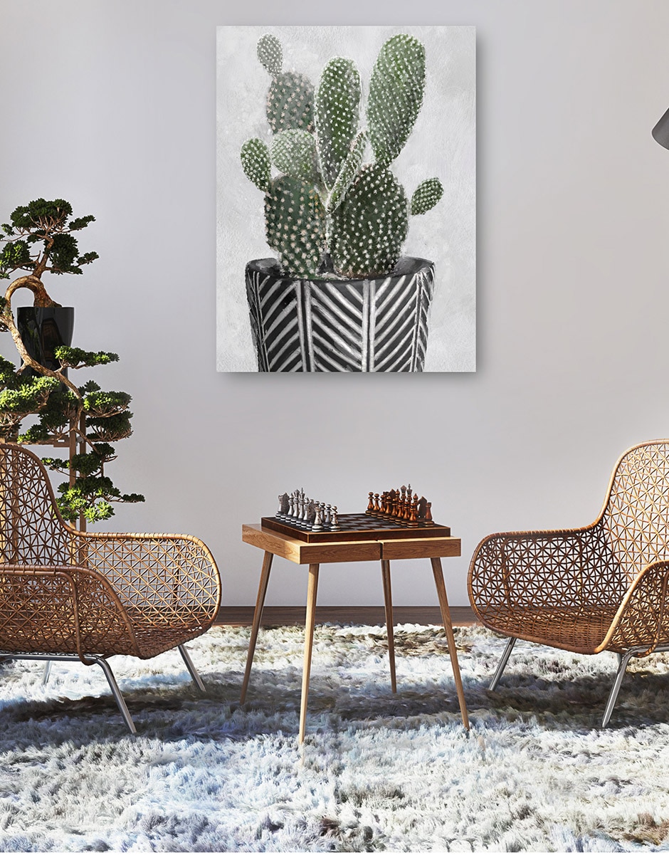 Cuadro decorativo Ambiente Tribal Ii Impresión En Lienzo técnica mixta Macetas 5