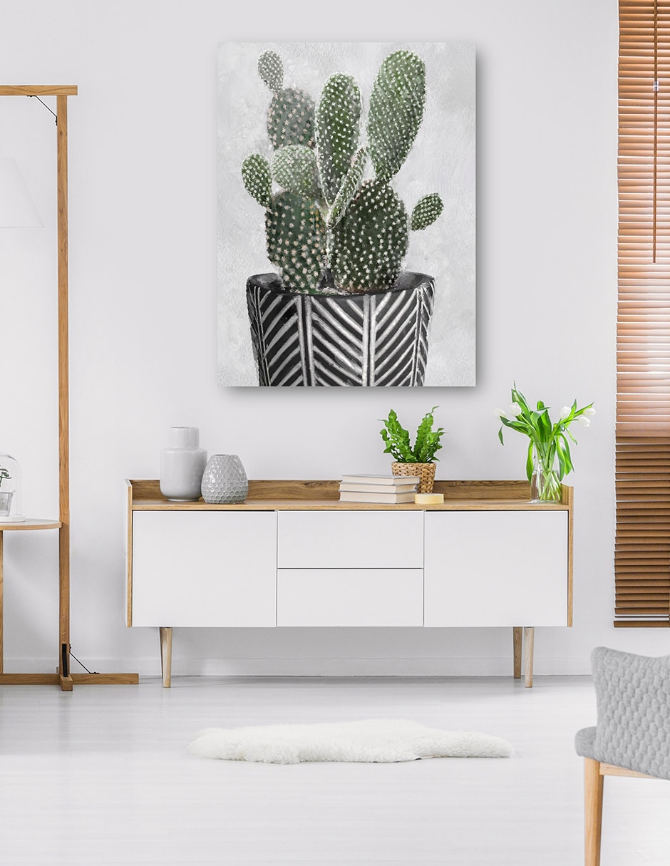 Cuadro decorativo Ambiente Tribal Ii Impresión En Lienzo técnica mixta Macetas 6