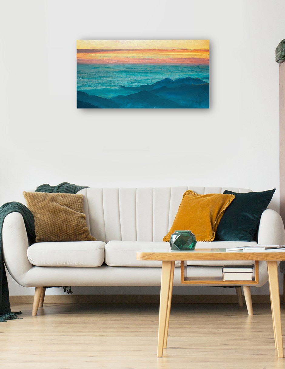 Cuadro decorativo Alto Natural Ii Impresión En Lienzo técnica mixta Océanos 5