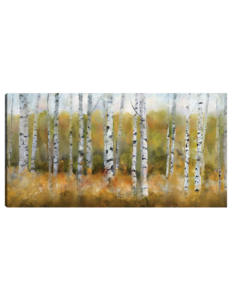 Cuadro decorativo Álamos Tembloses De Otoño Impresión En Lienzo técnica mixta Bosques