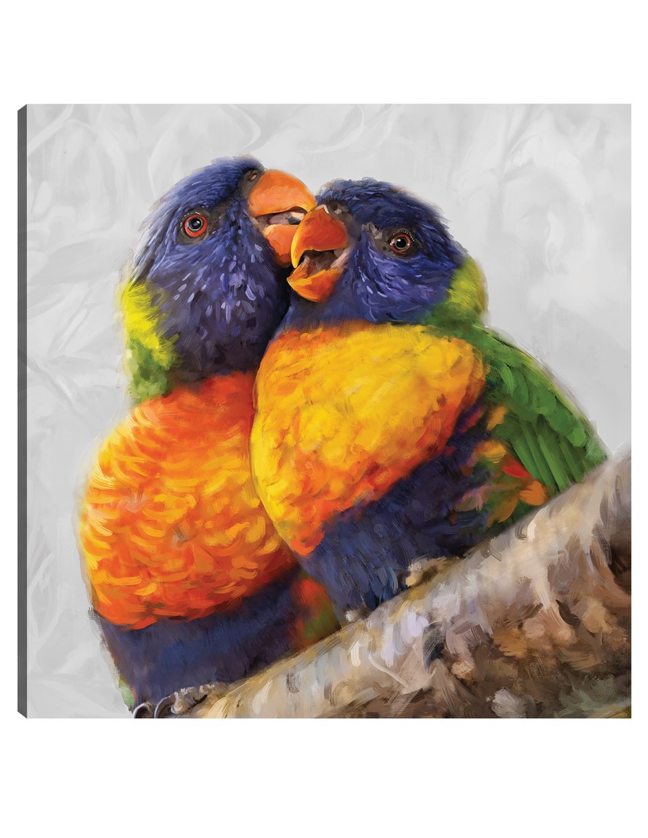 Cuadro decorativo Dúo Tropical técnica mixta Aves Silvestres Cuadro decorativo Dúo Tropical técnica mixta Aves Silvestres