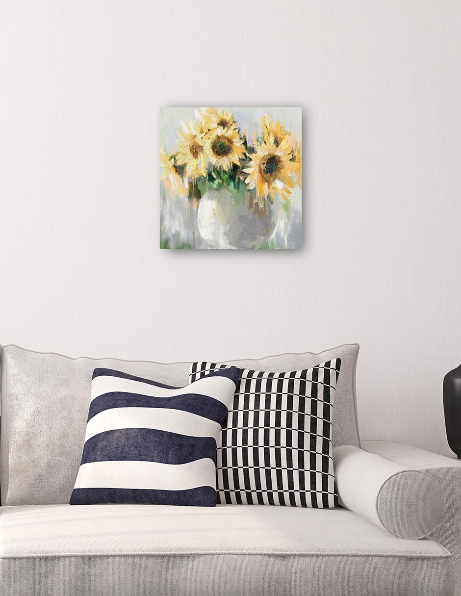 Cuadro decorativo Días Soleados técnica mixta Girasoles 4