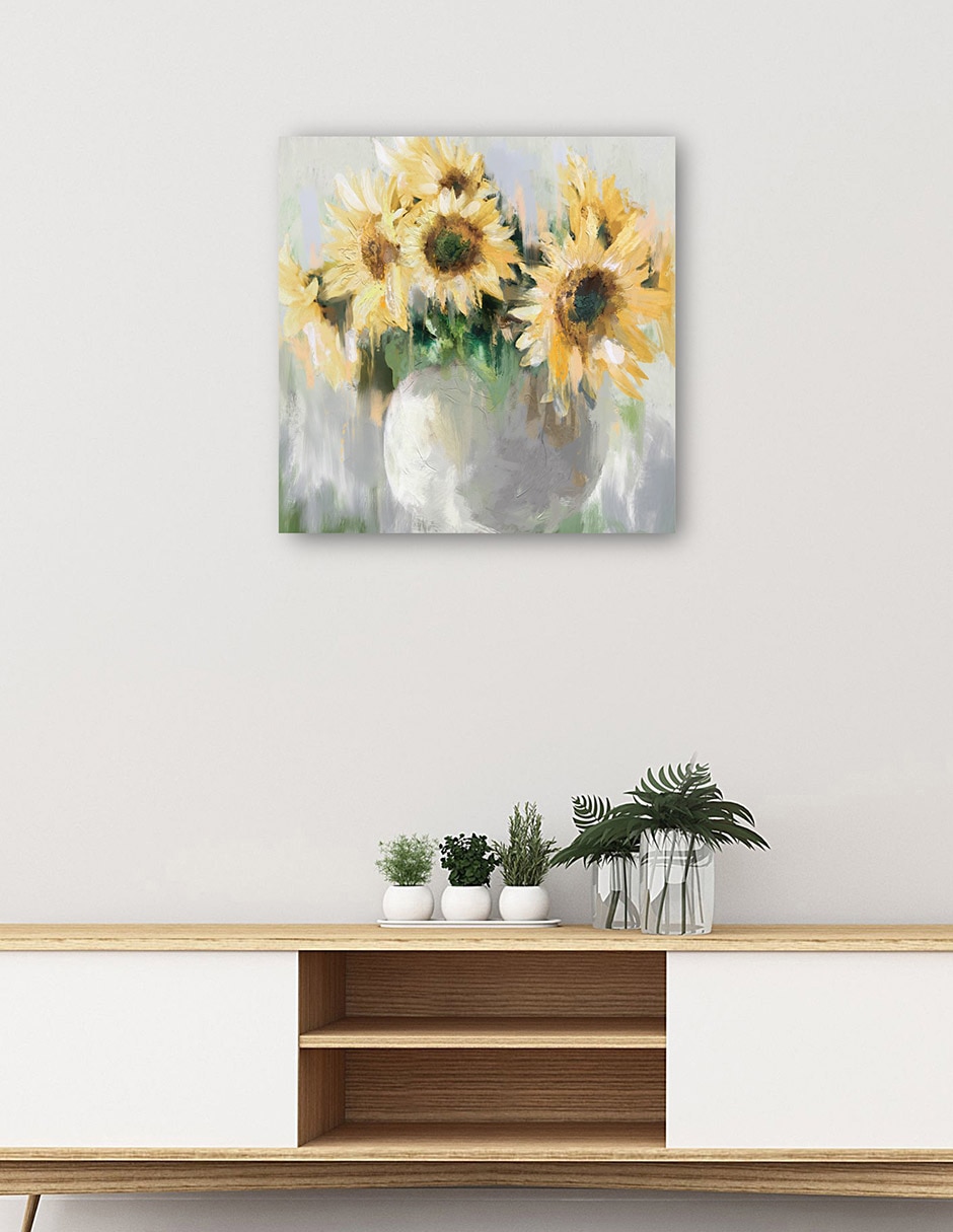 Cuadro decorativo Días Soleados técnica mixta Girasoles 5