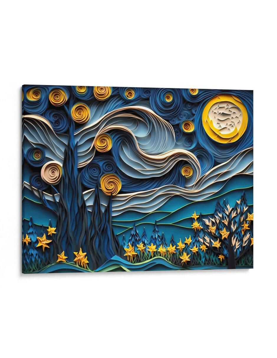 Cuadro decorativo Canvas Lab La noche estrellada por Mafer Villarreal