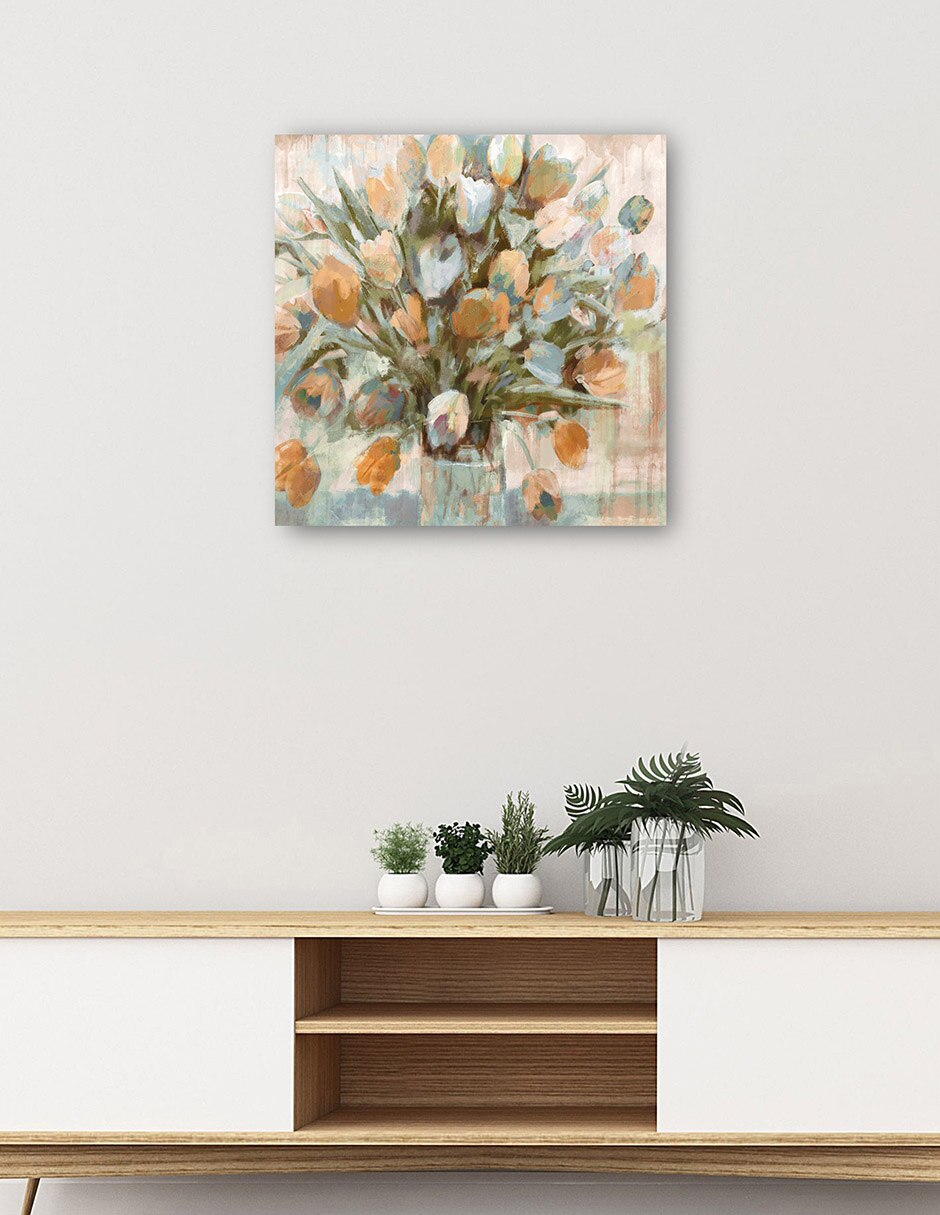 Cuadro decorativo Espléndida Plaza Coral técnica mixta Floreros 7