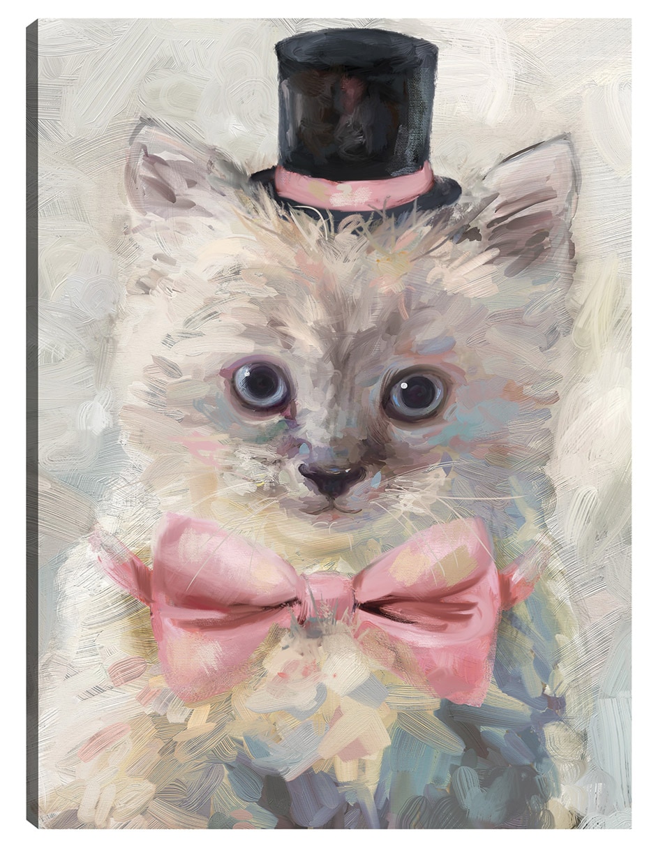 Cuadro decorativo Gatos Con Sombrero De Copa I técnica mixta Animales Domésticos Cuadro decorativo Gatos Con Sombrero De Copa I técnica mixta Animales Domésticos