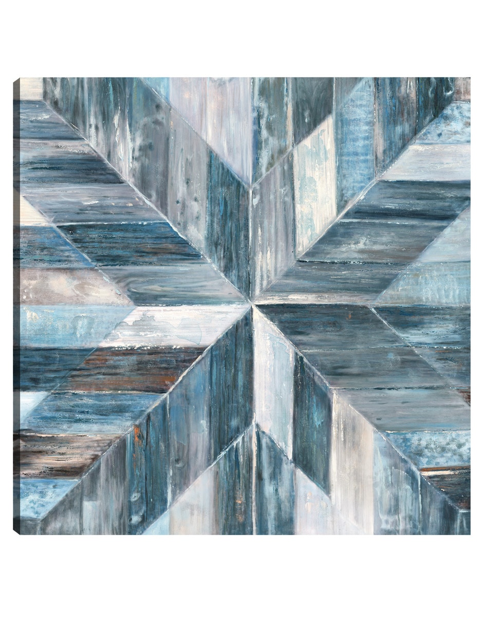 Cuadro decorativo Galería Barnwood Azul técnica mixta Formas Cuadro decorativo Galería Barnwood Azul técnica mixta Formas