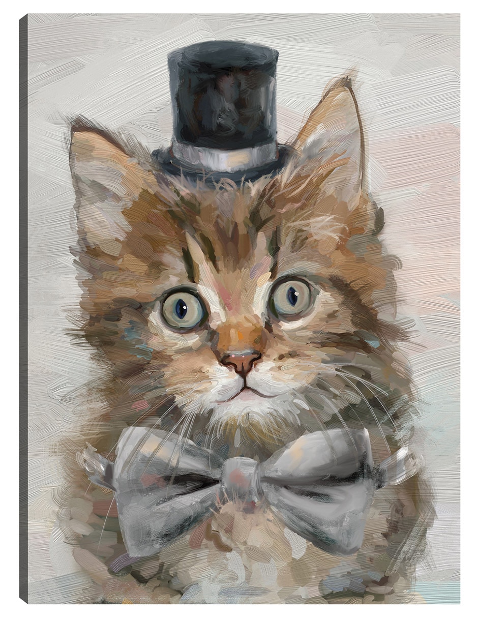 Cuadro decorativo Gatos Con Sombrero De Copa Iv técnica mixta Animales Domésticos Cuadro decorativo Gatos Con Sombrero De Copa Iv técnica mixta Animales Domésticos