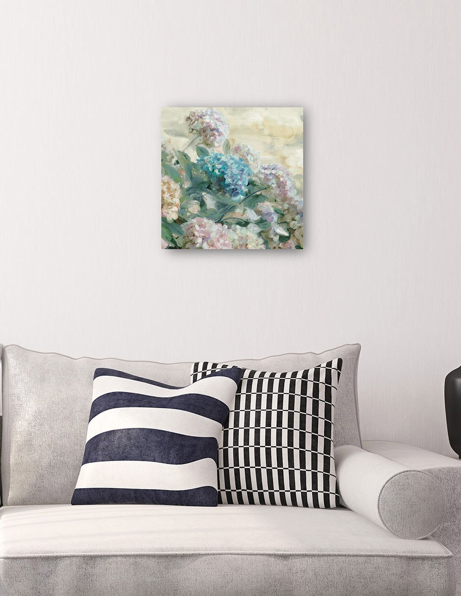 Cuadro decorativo Hortensias técnica mixta Floración 4