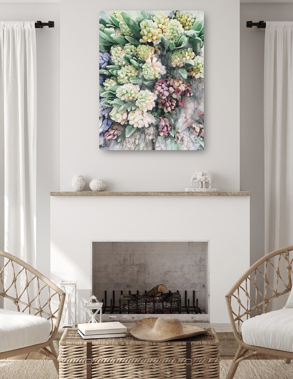 Cuadro decorativo Flores técnica mixta Arreglo Floral 4