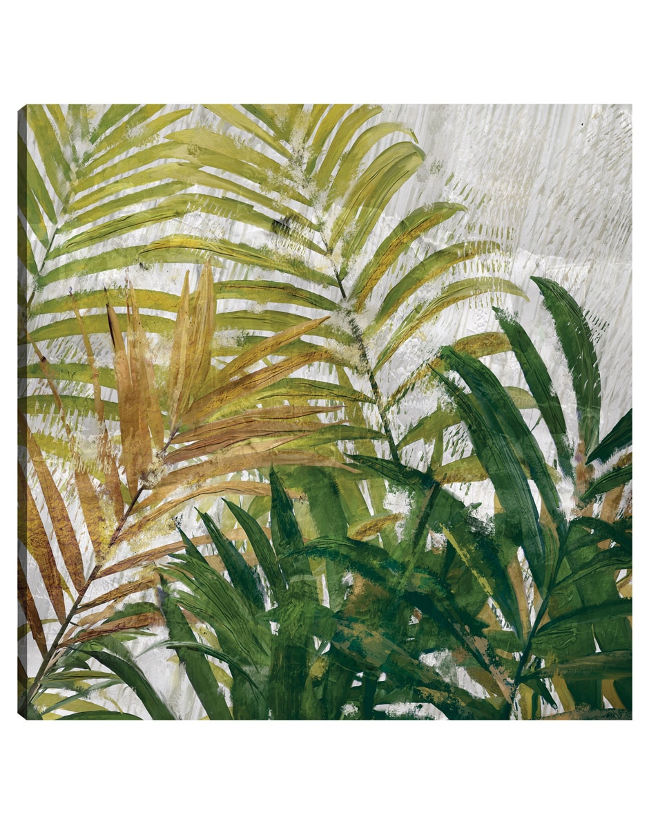 Cuadro decorativo Hojas Tropicales técnica mixta Palmas Cuadro decorativo Hojas Tropicales técnica mixta Palmas
