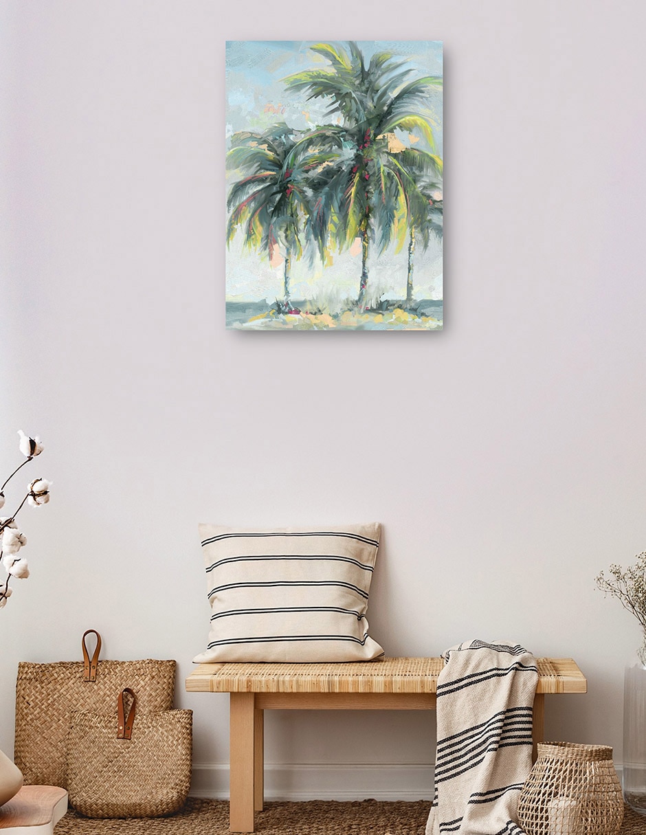 Cuadro decorativo Isla De Los Sueños Retrato Rec técnica mixta Palmeras 3