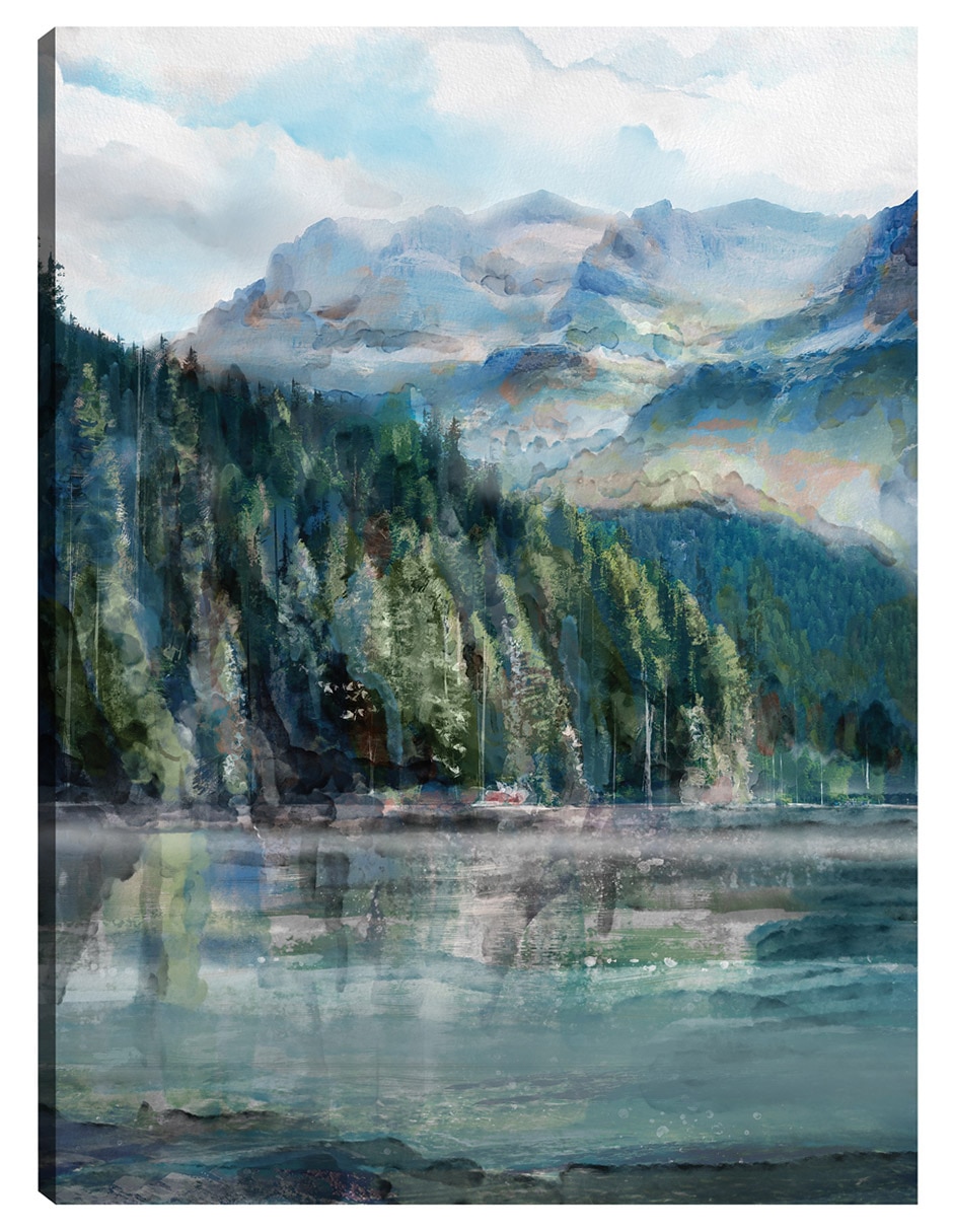Cuadro decorativo Lago De Montaña Ii técnica mixta Lagos