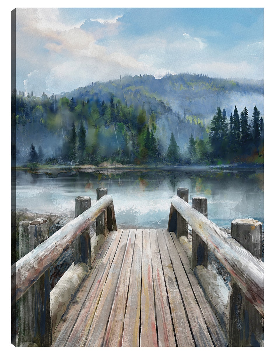 Cuadro decorativo Lago De Montaña técnica mixta Lagos Cuadro decorativo Lago De Montaña técnica mixta Lagos
