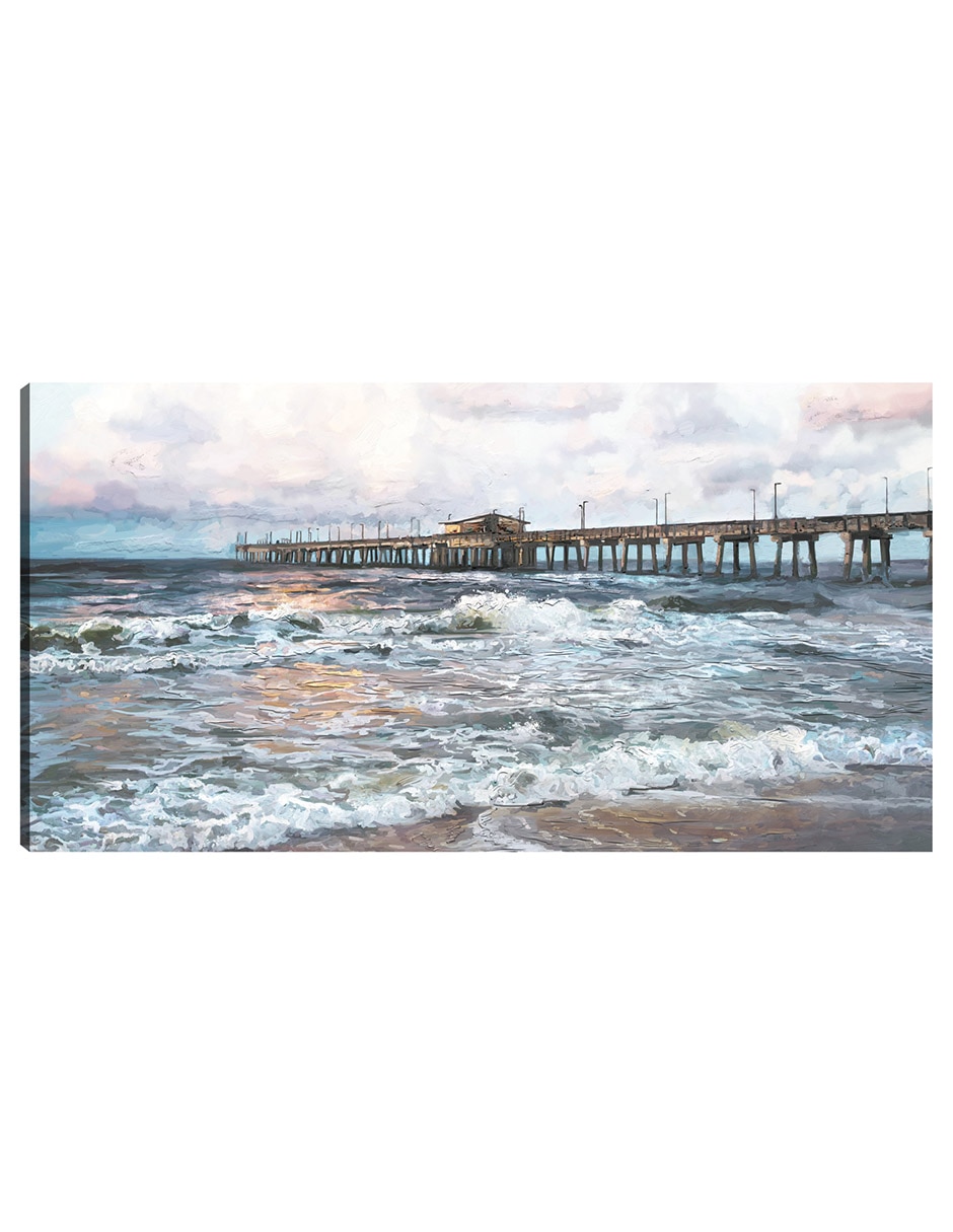 Cuadro decorativo Luz Del Muelle Crepuscular técnica mixta Playas Cuadro decorativo Luz Del Muelle Crepuscular técnica mixta Playas