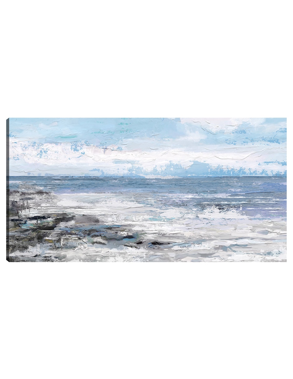 Cuadro decorativo Marea Azul técnica mixta Playas Cuadro decorativo Marea Azul técnica mixta Playas