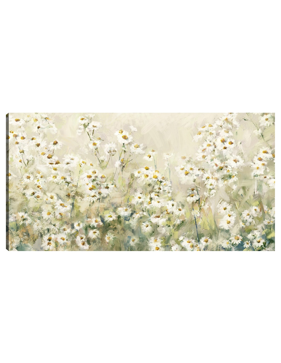 Cuadro decorativo Margaritas Diurnas técnica mixta Primavera