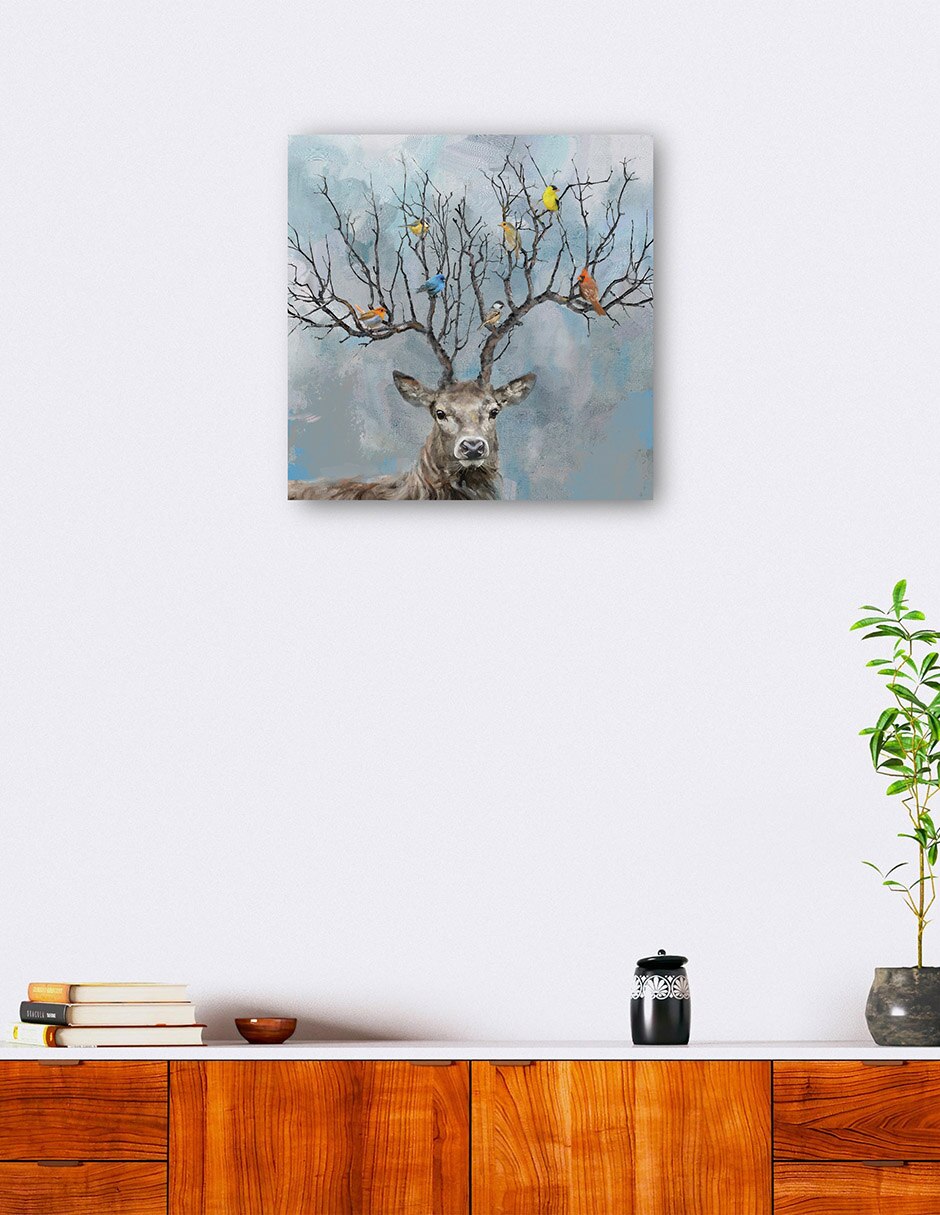 Cuadro decorativo Más Cercano Y Más Cercano I técnica mixta Vida Silvestre 6