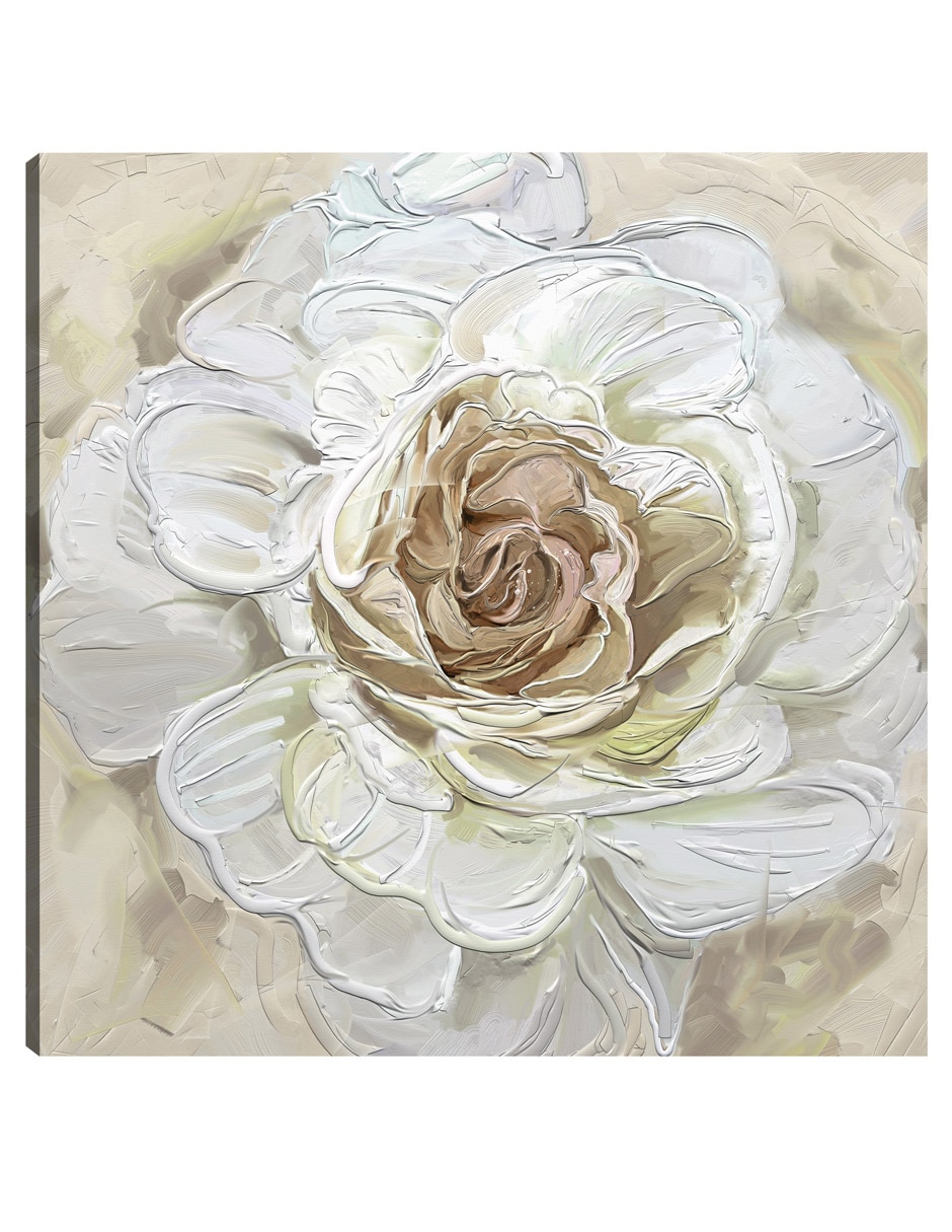 Cuadro decorativo Oro Rosa Radiante técnica mixta Floración