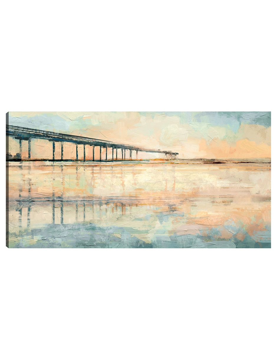 Cuadro decorativo Muelle Del Amanecer técnica mixta Muelles