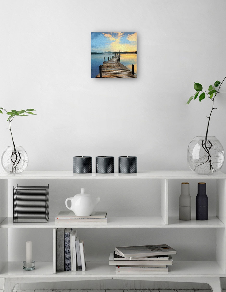Cuadro decorativo Muelle Sun técnica mixta Muelles 2