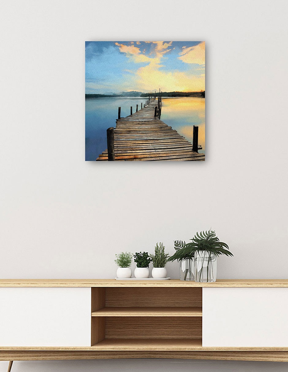 Cuadro decorativo Muelle Sun técnica mixta Muelles 5
