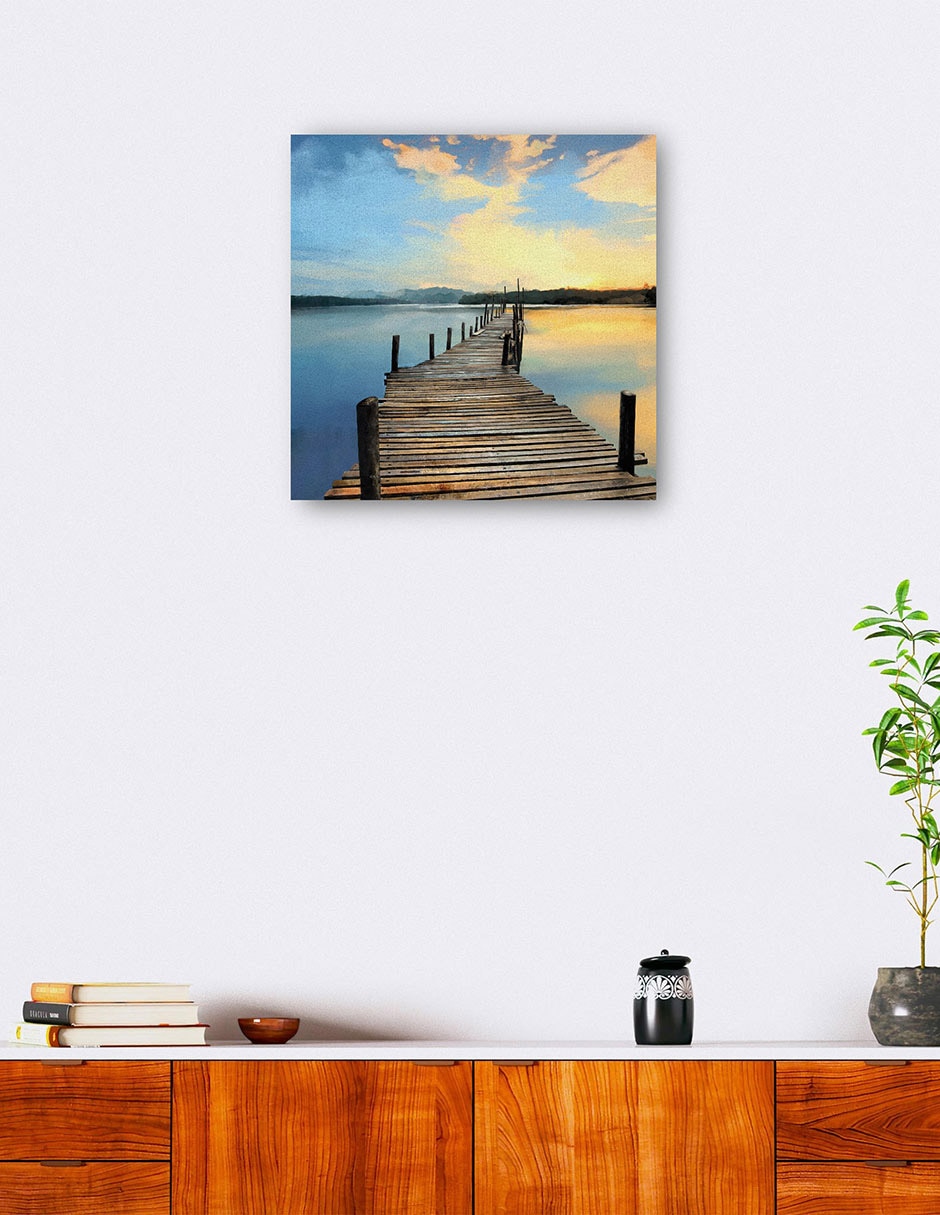 Cuadro decorativo Muelle Sun técnica mixta Muelles 6