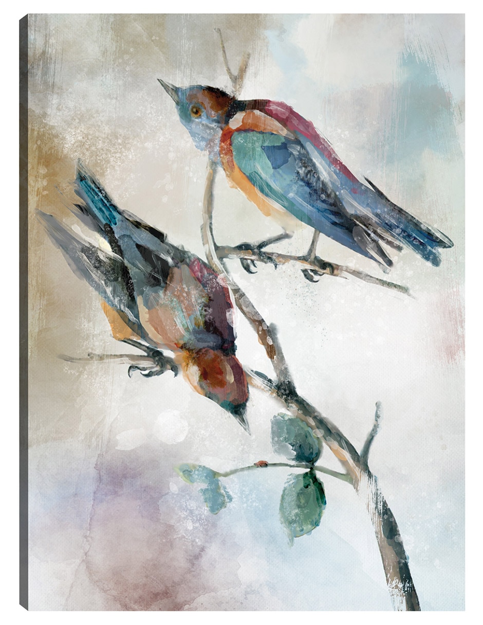 Cuadro decorativo Parejas Posadas Ii técnica mixta Aves Silvestres