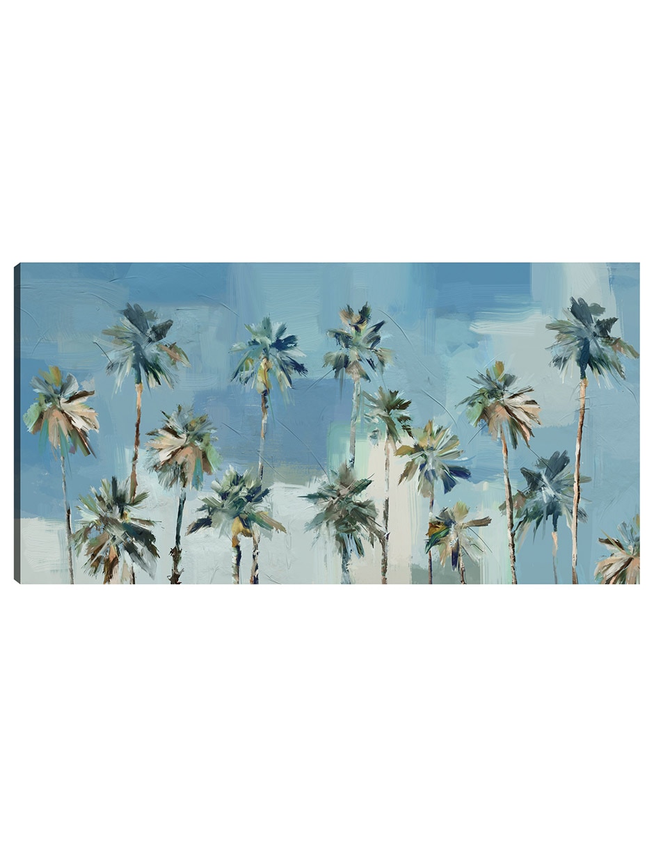 Cuadro decorativo Palmeras Tropicales técnica mixta Verano