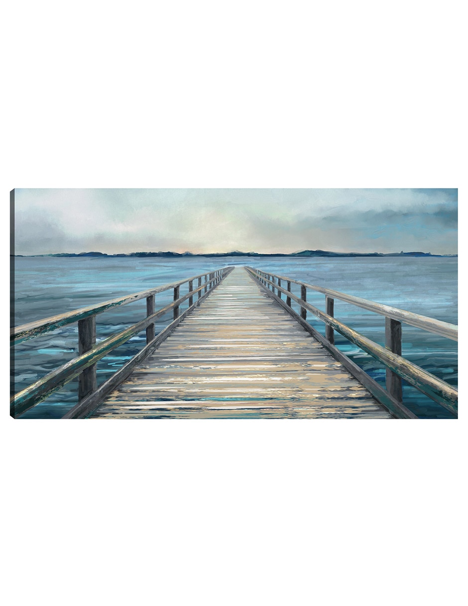 Cuadro decorativo Panel De Horizonte Costero I técnica mixta Muelles