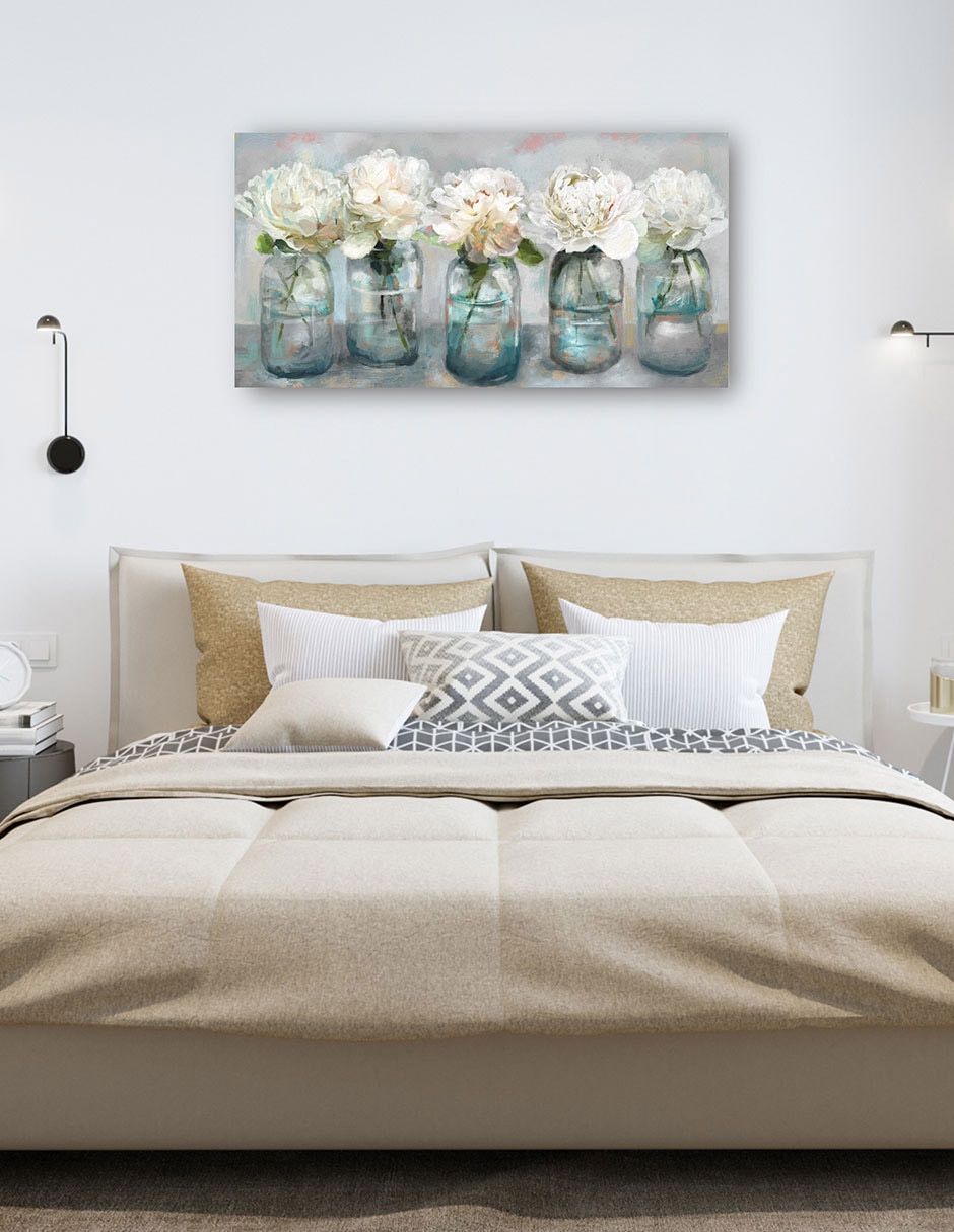 Cuadro decorativo Peonías Recién Recogidas técnica mixta Floreros 6