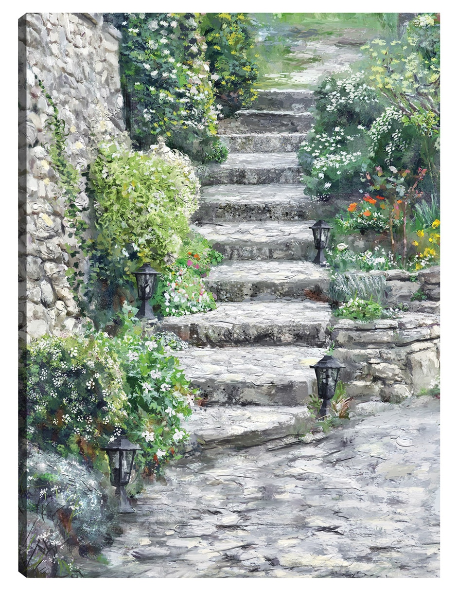 Cuadro decorativo Pasos De Jardín técnica mixta Lugares