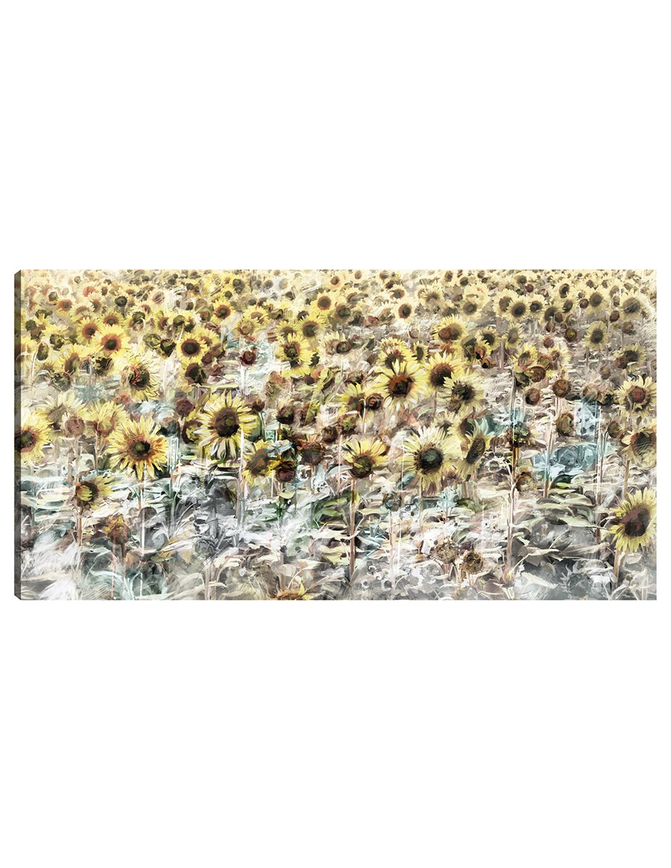 Cuadro decorativo Prado De Girasol técnica mixta Girasoles Cuadro decorativo Prado De Girasol técnica mixta Girasoles