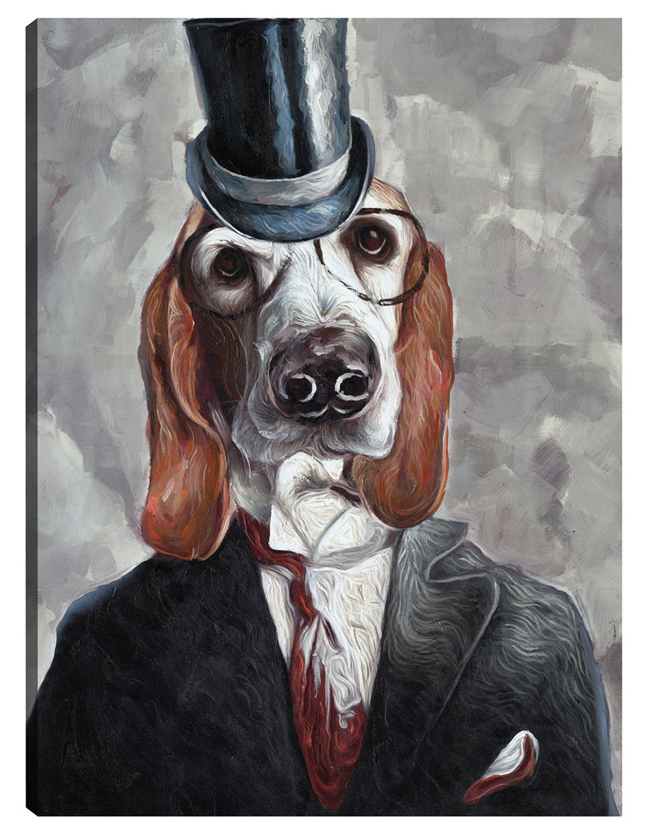 Cuadro decorativo Perro Esmoquin Iii técnica mixta Animales Domésticos
