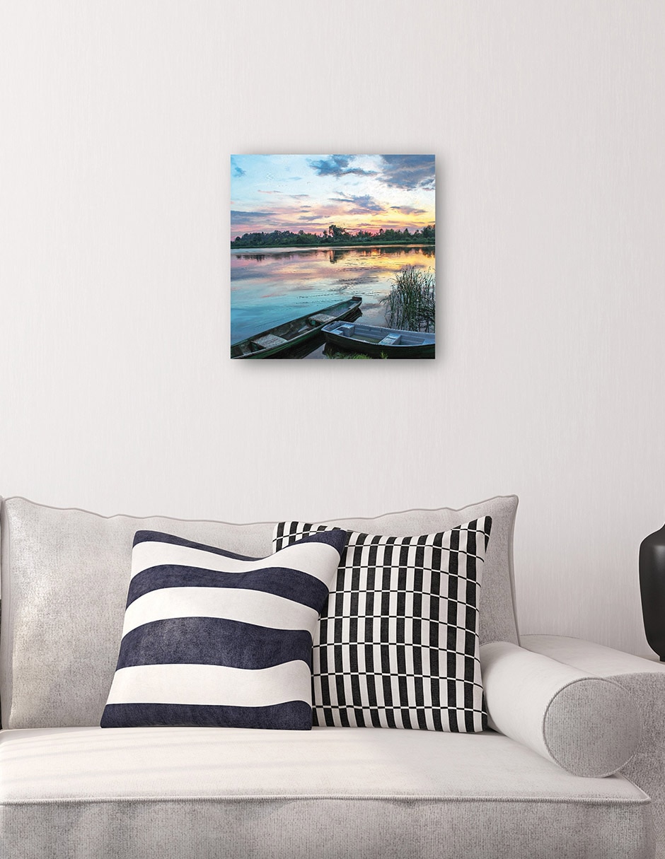 Cuadro decorativo Puesta De Sol Junto Al Lago técnica mixta Lagos 4