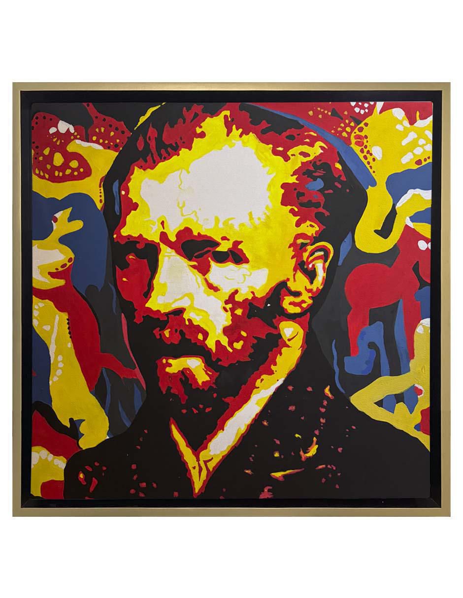 Pintura Van Gogh técnica acrílico Popart