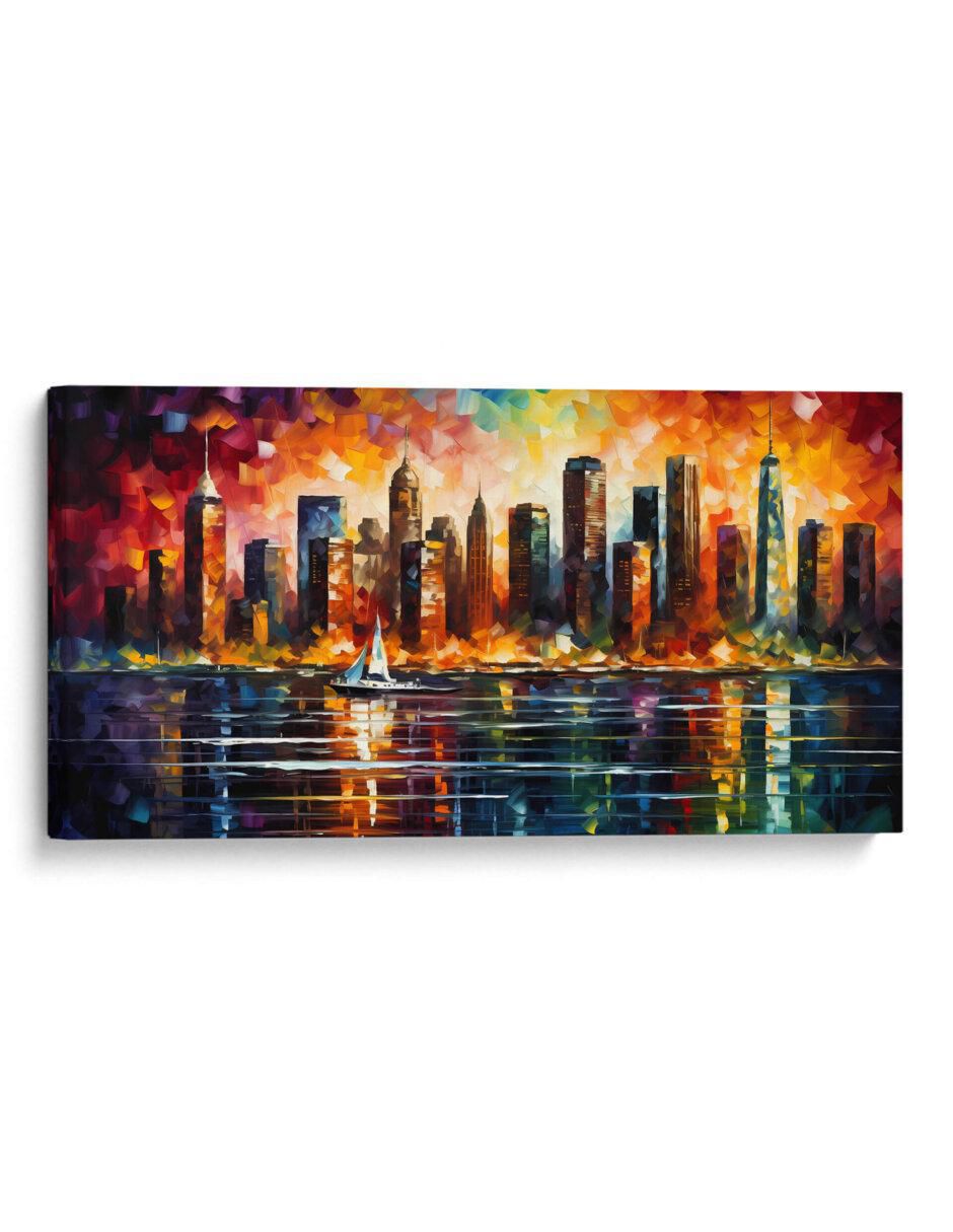 Cuadro decorativo Canvas Lab New york skyline - la style
