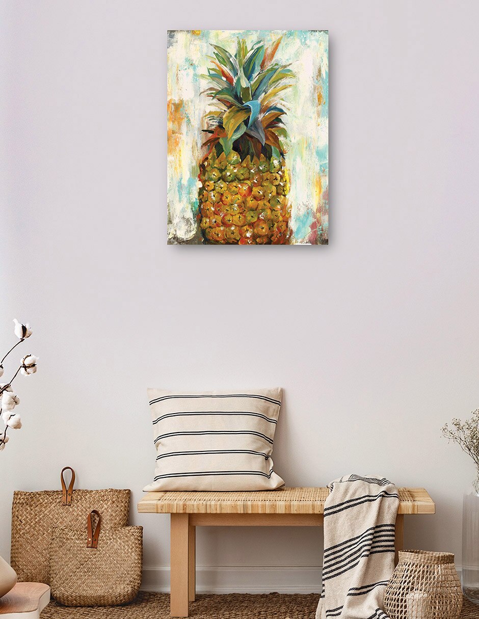 Cuadro decorativo Retrato De Piña técnica mixta Celebridades 3