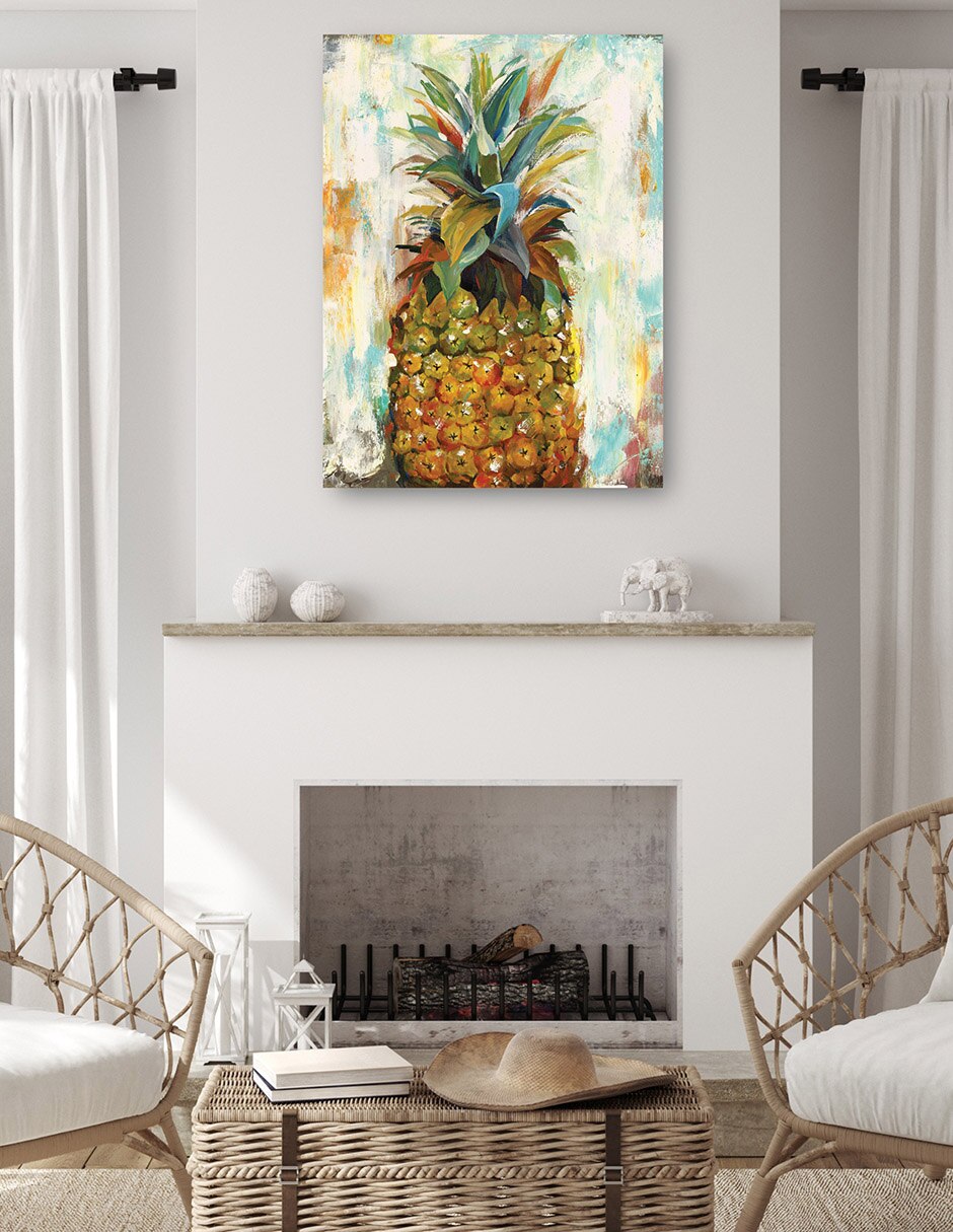Cuadro decorativo Retrato De Piña técnica mixta Celebridades 4