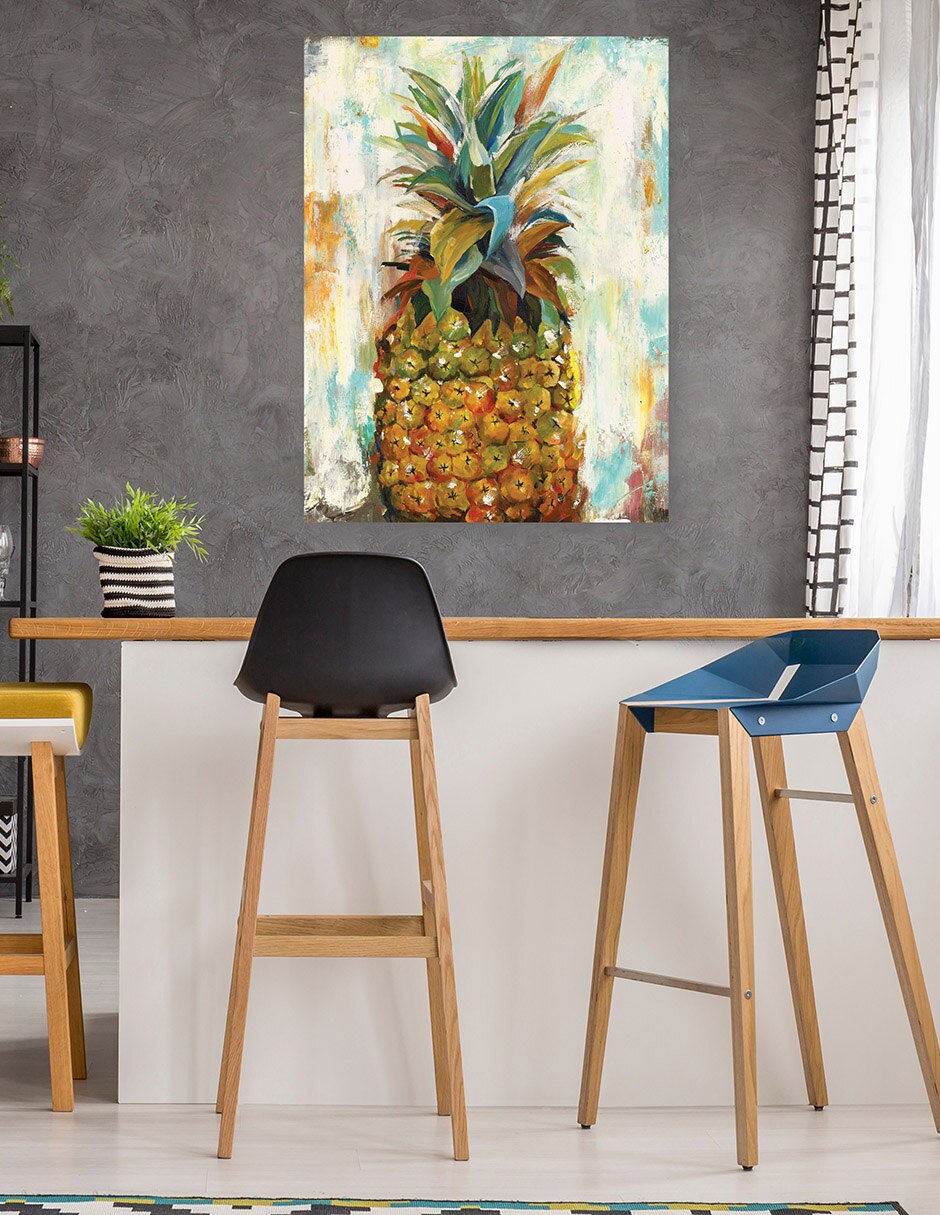 Cuadro decorativo Retrato De Piña técnica mixta Celebridades 5